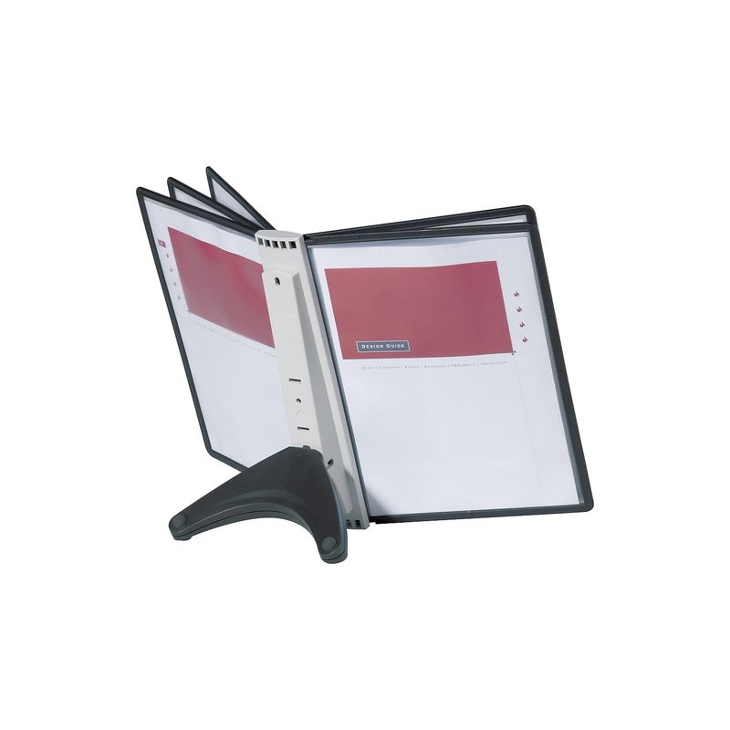 Durable Desktop Reference System with 5 Double-Sided Panels - Letter-Size 8.5" x 11" Inches - Black Sherpa SOHO Design - Desk Reference Organizer - Image 2